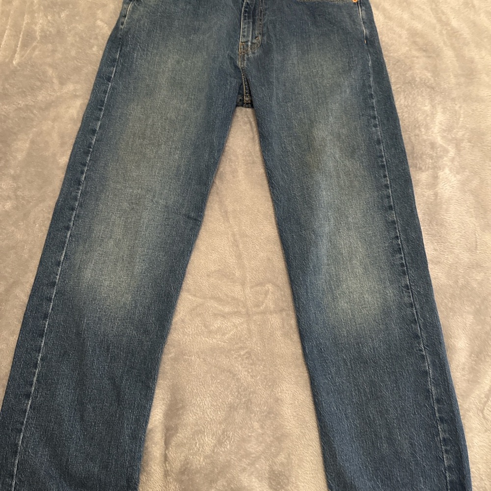 Levi’s 505 Regular Fit Jeans – W34 L30 – Classic Blue – Vintage Wash - Picture 2 of 5